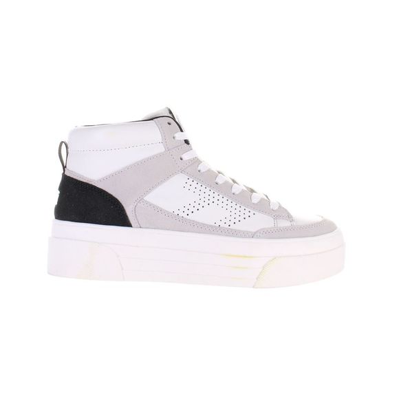 Le TIGRE Shoes - Le TIGRE Womens Midtown Hi White Fashion Sneaker Size 6 Medium (B, M)